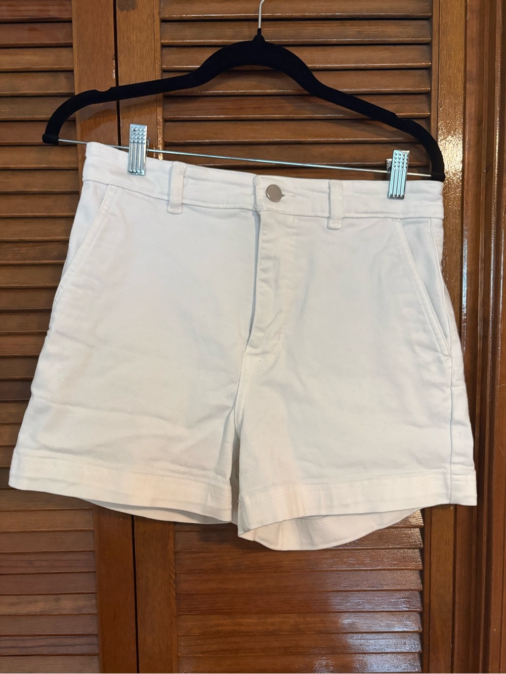 Everlane cotton high waist utility shorts